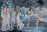 William Blake Oberon, Titania and Puck with Fairies Dancing Sweden oil painting artist